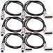 Seismic Audio - XLRRS2-6 Pack of 3' XLR Female to Right Angle Male Patch Cables