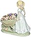 Cosmos 96491 Girl Pushing Flower Cart Ceramic Figurine, 8-1/4-Inch