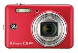 GE 1255W-RD 12MP Digital Camera with 5X Optical Zoom and 3.0-Inch LCD Screen with Auto Brightness (Red)
