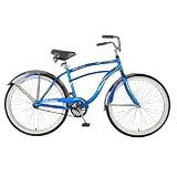 Polaris Mens IQ Cruiser Bike (Blue/White, 26 X 18-Inch)
