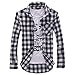 Easy Hot Fashion Casual Classic Men's Plaid Long Sleeve Slim Fit Shirt Top