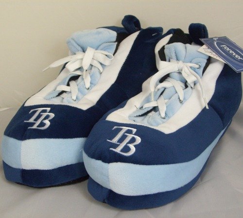Tampa Bay Rays MLB Wrapped Logo Plush Sneaker Slippers