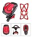 3-in-1 Car,Motorcycles,Bicycles Mounts Universal Car, Bike, Motors Vent Mount Holder / Cradle with Rubber Strap No Droping for GPS, cellphone and Other Devices ( Red ) (RED)