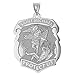 PicturesOnGold.com Saint Michael Badge - Available in Solid 10K And14K Yellow or White Gold, or Sterling Silver