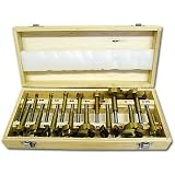 Buy 16 Pc Titanium Forstner Drill Bit Set Hole Saw Wood Boring Auger 5000RPM by CMT