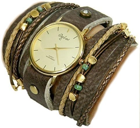 Sigal Levi Brown Decorated Wrap Watch