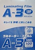 オーム電機 100ミクロンラミネーターフィルムA3サイズ100枚 LAMFA3002
