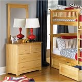 Windsor Three Drawer Dresser and Mirror Set in White