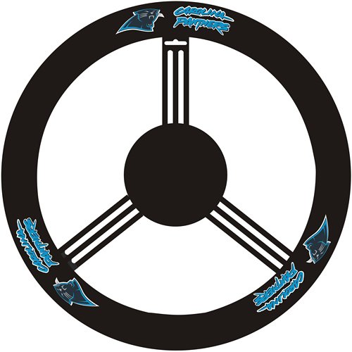 Fremont Die Carolina Panthers Steering Wheel Cover