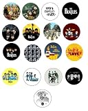 Set of 17 NEW Beatles One Inch Buttons / Pins