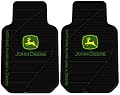 John Deere Factory Style Logo Trim-To-Fit Molded Passenger/Driver Front Floor Mats - Set of 2