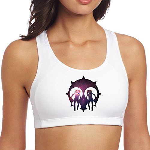 GBABY3 Women's Home Comic Logo Stuck Running Bra White Size L