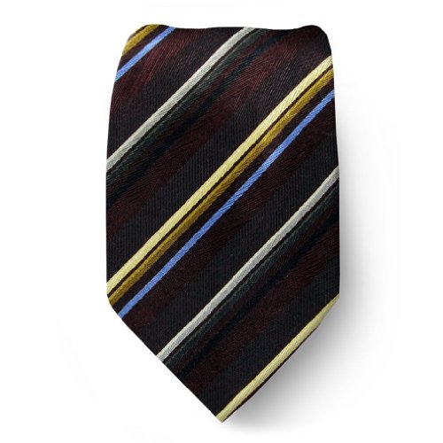 Men's Extra Long Fashion Silk Tie - Burgundy - Blue - Gold - Olive