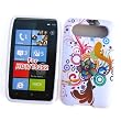 HTC HD7 (T-Mobile) Crystal Silicone Skin Case "Colorful Flowers" Design