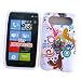HTC HD7 (T-Mobile) Crystal Silicone Skin Case "Colorful Flowers" Design
