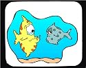 Decorated Mouse Pad with fish, underwater, pals, swim