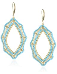 Dana Kellin Stunning Chain and Turquoise Marquis Shaped Earrings