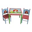Papa's Farm Table with 2 Chairs Set