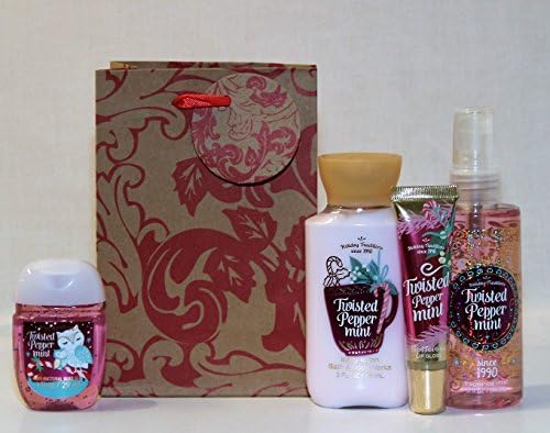 Bath &amp; Body Works ~ Holiday Travel Size ~ 4 Pc ~ Gift Set ~ Twisted Peppermint