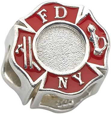 Gennaro JewelersNew York City Fire Department (FDNY) Charm - Fits Pandora Bracelet - Sterling Silver