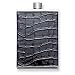 2 oz. Black Faux Leather Stainless Steel Flask