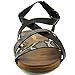 Nature Breeze Women's Slingback Ankle Buckle Open Toe Double Cross Strap Casual Sandal Shoes
