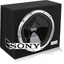 Sony XS-LE121W 12" Loaded Subwoofer Enclosure with 1 Shallow-Mount 1000 Watt Car Subwoofer
