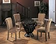 5 Piece Glass Top Dining Set By Coaster Furniture