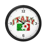 Wall Clock Italy Italian Soccer Grunge - Italian Flag