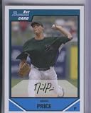 2007 Bowman Draft Draft Picks BDPP55 David Price (Baseball Cards) Tampa Bay Devil Rays (XRC - Extended Rookie Card)