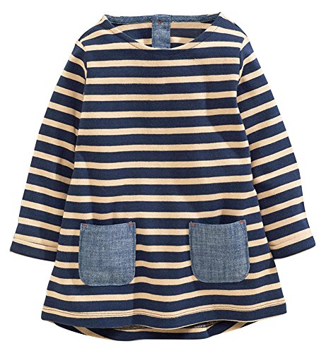 Fiream Girls Crewneck Long Sleeve Dress(S0091,18M)