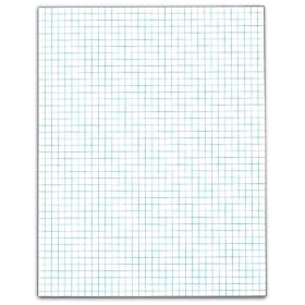 TOPS Quadrille Pad, 8.5 x 11 Inches, 4 Squares per Inch, 20 Pound Stock, 50 Sheets, White (33041)