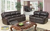 2pcs Modern Reclining Leather Sofa Set, #BQ-S357P1