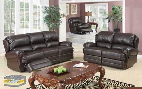2pcs Modern Reclining Leather Sofa Set, #BQ-S357P1