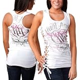 Hart and Huntington Innocence Juniors Corset Tank Top - White
