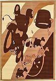4'1 x 5'9 Brown Art Deco Rug