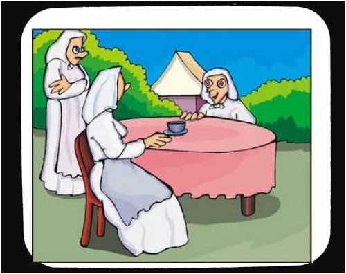 Decorated Mouse Pad with Estonia, coffee, Europe, nuns, woman, \