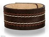 Leather bracelet, 'Urban Brown'