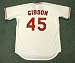BOB GIBSON St. Louis Cardinals 1975 Majestic Cooperstown Throwback Home Baseball Jersey, 2XL