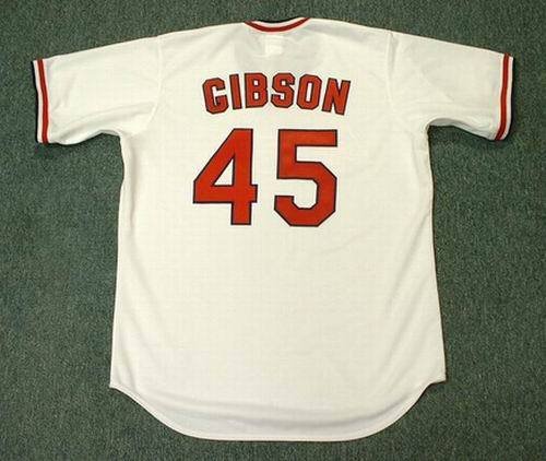BOB GIBSON St. Louis Cardinals 1975 Majestic Cooperstown Throwback Home Baseball Jersey, XL