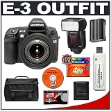 Olympus E-3 Digital SLR Camera with 12-60mm Zuiko Digital ED f/2.8-4.0 SWD Lens + Olympus FL-50R Electronic Flash + 4GB CF Memory Card + BLM-1 Battery + Case + Cameta Bonus Accessory Kit