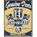 Chevrolet Chevy Genuine Parts Pistons Distressed Retro Vintage Tin Sign - 32x41 cm