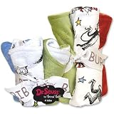 Trend Lab Dr Seuss CAT in the HAT Bouquet SET - 4 Pack of Bibs (# 30053) and 4 Pack of Burp Cloths (# 30051)