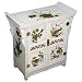 EXP Handmade Asian Furniture - 31" White Pagoda Style Storage Cabinet / Buffet W Four Seasons Motif