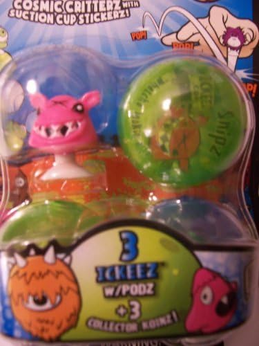 Ickee Stikeez Series 1 ~ 3 Ickeez Plus 3 Collector Koinz! (Snipz Upper Left Corner) by Ickee Stikeez