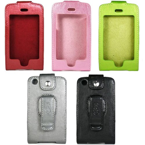 Apple iPhone Premium Leather Carrying Case with Rotating Belt Clip - 5 Color Choices (Compatible with 1st Generation iPhones ONLY)