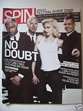 Spin Magazine No Doubt Gwen Stefani, Mastodon's Brent Hinds, Grandmaster Flash, Jane's Addiction, The Gaslight, Silversun Pickups, Doves May 2009