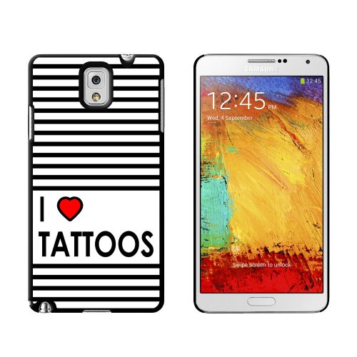 I Love Heart Tattoos - Snap On Hard Protective Case for Samsung Galaxy Note III 3