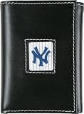 New York Yankees Black Leather Tri-Fold Wallet