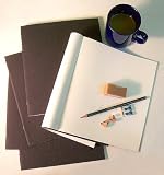 Soft Bound Sketch Book- Black Cover 8x9.2 Inch